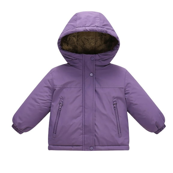 XQYLOS Kids Boys Hooded Heavyweight Puffer Jacket Fleec𝖾 Lined Down Coat Winter Windproof Snowsuit Cotton Outerwear with Water-Resistant Jacket