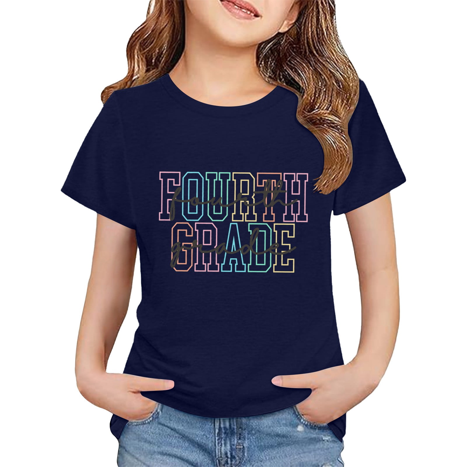 Kids Girls Christmas Unicorn T-Shirt – Raglan Cotton Top For Holidays & School - View #9