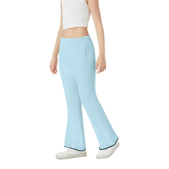 XQYLOS Kids Summer Wide Leg Pants Bell Bottom Drape Cool Comfortable Solid Color Loose Casual Trousers Lightweight Breathable