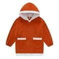 thumbnail image 1 of XQYLOS Kids Wearable Blanket Hoodie Oversized Hooded Sweatshirt with Giant Pockets Cozy Warm Winter Clothes for Toddler Children, 1 of 8
