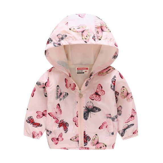 XQYLOS Kids Windproof Jacket with Dinosaur Rainbow Camo Print, Lightweight Hooded Windbreaker Trench Coat for Toddler Boys Girls Outdoor Activities