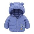 thumbnail image 1 of XQYLOS Kids Winter Hooded Jacket with Pockets, Cute Solid Color Flece-Lined Padded Outerwear for Toddler Boys & Girls, 1 of 9