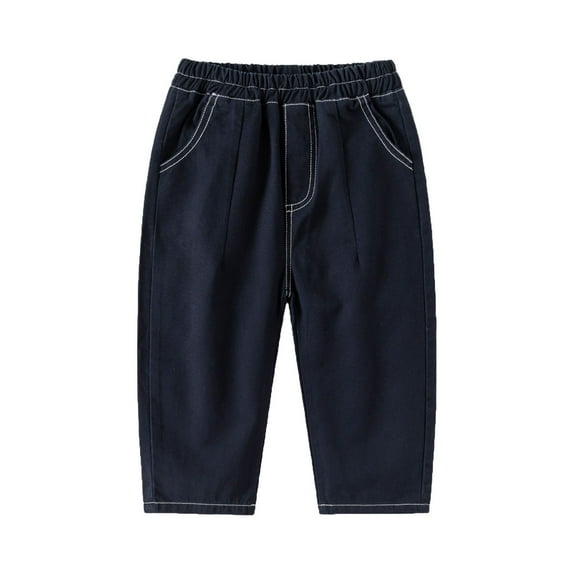 XQYLOS Kids Rugged Cargo Trousers Kids Stylish Cargo Trousers Boys' Spring And Autumn Solid Color Casual Outdoor Pants Kids Modern Work Trousers