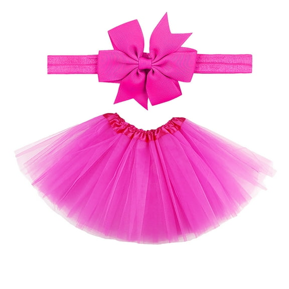 XQYLOS Princess Tutu Skirt 3-Layer Tulle Ballet Skirt Set with Hairband Dress Up Dress for Birthday Party Dance Performance
