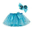 thumbnail image 1 of XQYLOS Rainbow Tutu Skirt - Color Block Tulle Skirt with Matching Hair Bow, Ballet Recital Skirt & Holiday Party Outfit, 1 of 5