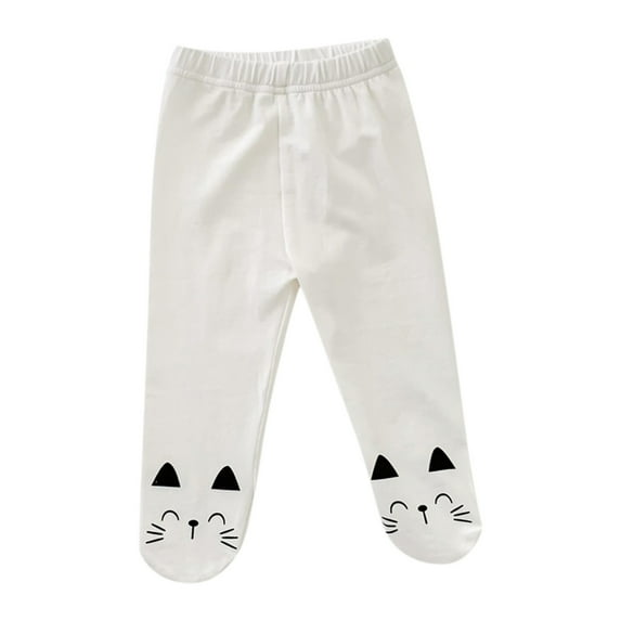 XQYLOS Toddler Baby Leggings Soft Cotton Patchwork Tights with Striped Design for Boys Girls Fall Winter Casual Wear