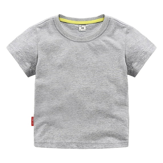 XQYLOS Toddler Boys Fashionable Tee Boys And Girls' Classic Fit Crewneck T Shirt | Organic Cotton Soft Multi Pack Short Sleeve Basic Toddlers And Kids