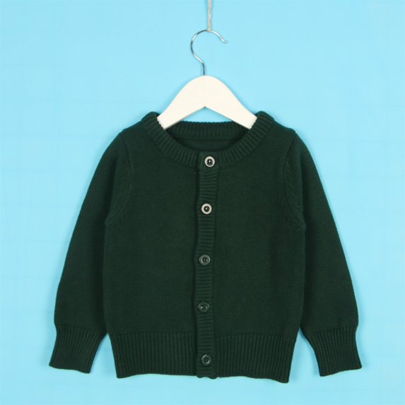 XQYLOS Toddler Boys Girls Crewneck Cardigan Sweater, Long Sleeve Button Down Knit Top, Cotton School 𝖴niform Outwear for Kids Casual and School Activities, Comfortable and Warm