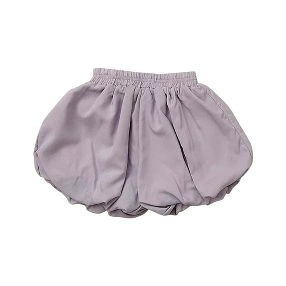 XQYLOS Toddler Girls Bloomer Shorts Baggy Solid Color Soft 𝖲tretch Lightweight Casual Playtime Comfy Elastic Waist Summer Shorts
