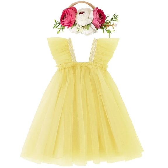 XQYLOS Toddler Girls Glitter Sleeve Party Dress, Crisscross Straps Ruffled Skirt for Recital Holiday Celebration & Special-Occasion