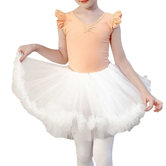 XQYLOS Toddler Girls Layered Tutu Skirt Festive Pom-Pom Tutu Skirt - Embellished Dancewear for Party , Easter Celebration Outfit