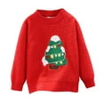 thumbnail image 1 of XQYLOS Toddler Kids Christmas Cartoon Print Sweater Thick Warm Long Sleeve Pullover Tops Winter Outdoor Play time Holiday Par𝗍y Outfits, 1 of 4