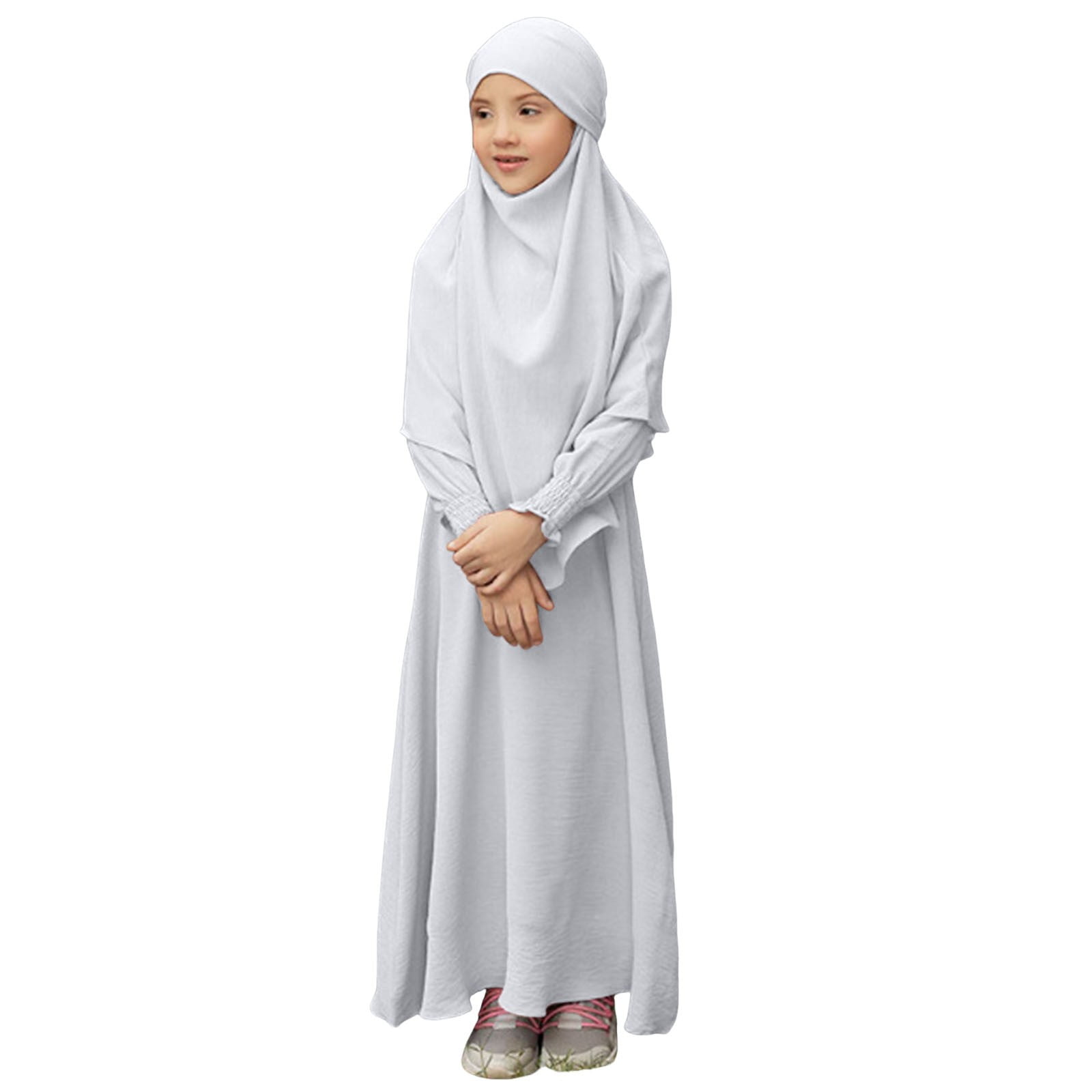 2 Stücke Muslimische Kinr Hijab Kleir Abaya Set Islamische