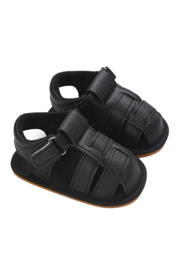 Toddler Squeaky Sandals Closed Toe Anti-Slip Rubber Sole - Sensory Play Baby Sandals for Boys Girls 0-12 Months Easy Clean Outdoor Summer Waterproof Walking Shoes