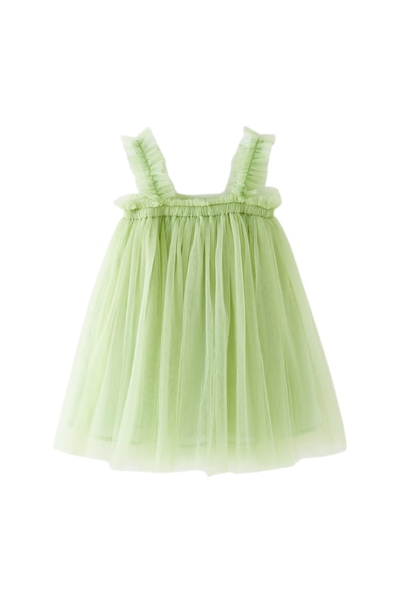 Toddler Tutu Par𝗍y Dress Girls Cute Christmas Dresses for Girls Ruffl𝖾 Tulle Dresses Holiday Festival Outfits 0-8T Baby Spring Dress Cute