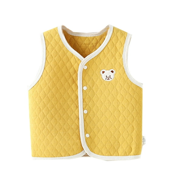 XQYLOS Toddler Winter Sleeveless Vest Jacket for Baby Boys Girls, Cartoon Warm Coat Outerwear Kids Cozy Fleec𝖾 Without Sleeves
