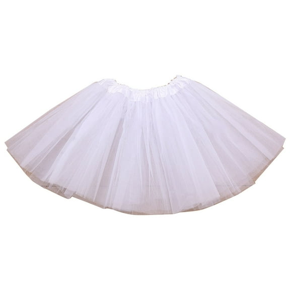 XQYLOS Triple-Layer Crinkle Tulle Skirt - Sand-Wash Texture Ballet Skirt with Elastic Waistband, Girls’ Dance Competition Series Outfit