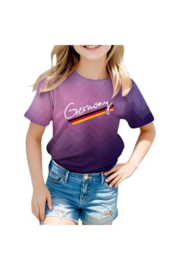Tshirt Kinder 2025 EM Fussball Trikot Mit Number Kurzarm Baumwolle Sport Mädchen Germany Flagge Fanshirt Fanartikel Fußball Heimtrikot Auswärtstrikot Für