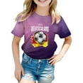 thumbnail image 1 of XQYLOS Tshirt Kinder 2025 EM Fussball Trikot Mit Number Kurzarm Baumwolle Sport Mädchen Germany Flagge Fanshirt Fanartikel Fußball Heimtrikot Auswärtstrikot Für, 1 of 3