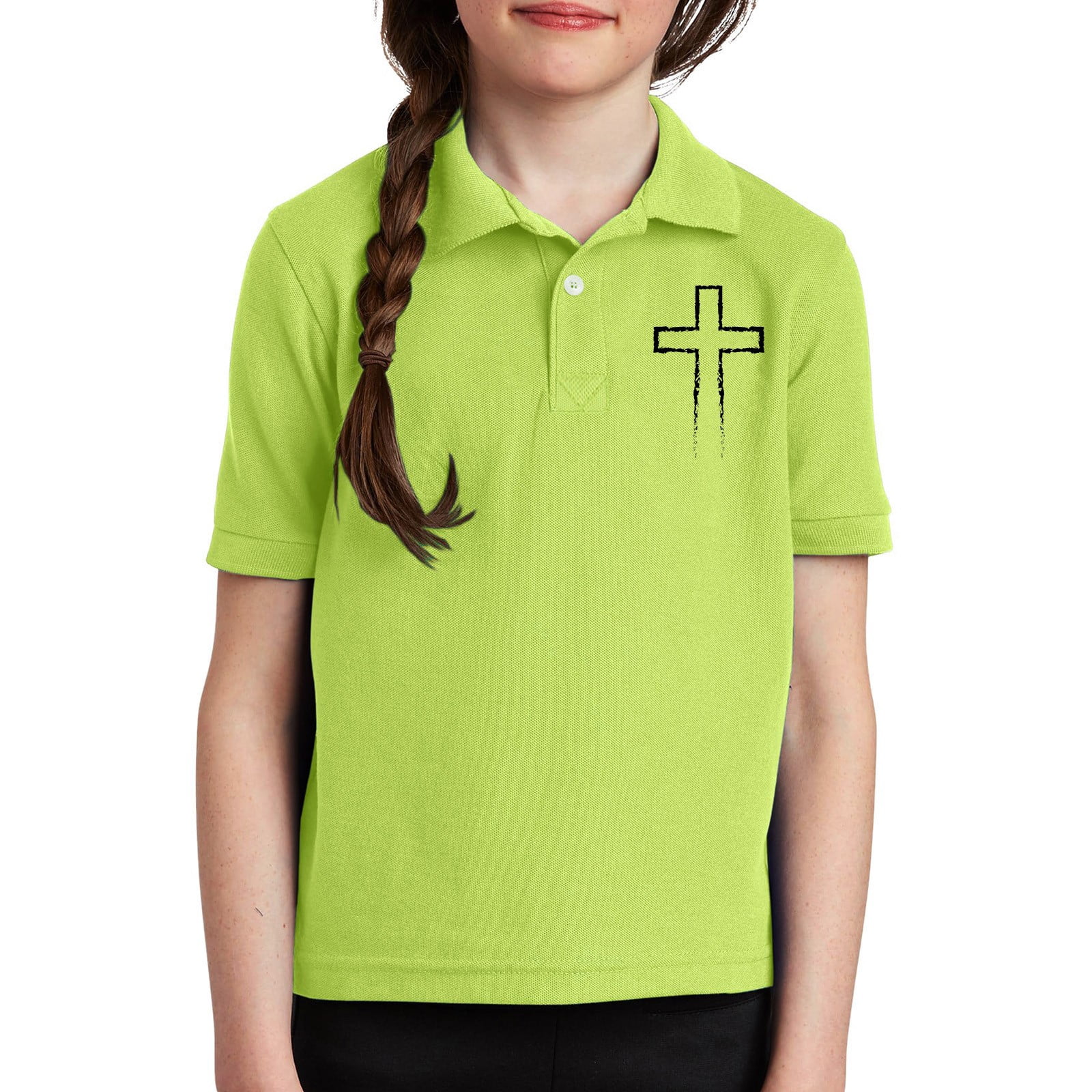 XQYLOS Tween Boys Girls Aestheti𝐜 Lapel Neck Shirt Short Sleeve Cross ...