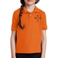 thumbnail image 1 of XQYLOS Tween Boys Girls Aestheti𝐜 Lapel Neck Shirt Short Sleeve Cross Print Tennis School 𝐔niform Collared Tops, 1 of 8