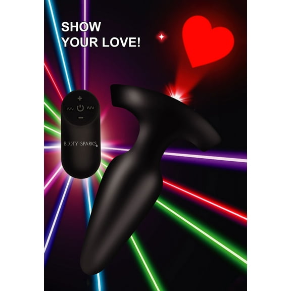 Booty Sparks Laser Heart Anal Plug with Remote S