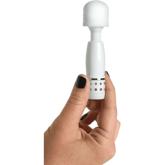 XR Brands,Essentials Charmed Petite Wand, Rechargeable Mini Wand Vibrating Massager, Multi-Speed Vibrator for Women,Personal Massage Wand