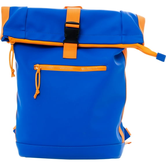 X RAY JEANS Mens Waterproof Expandable Roll Top Backpack, Royal Blue/Tangerine, OS