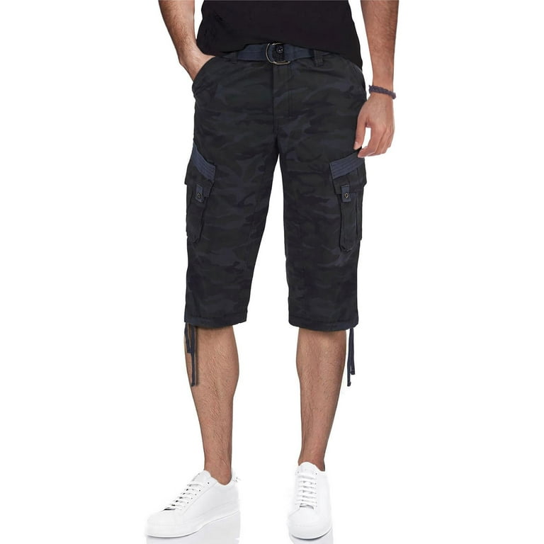 XRAY Jeans Mens Cargo Belted Capri Pants 