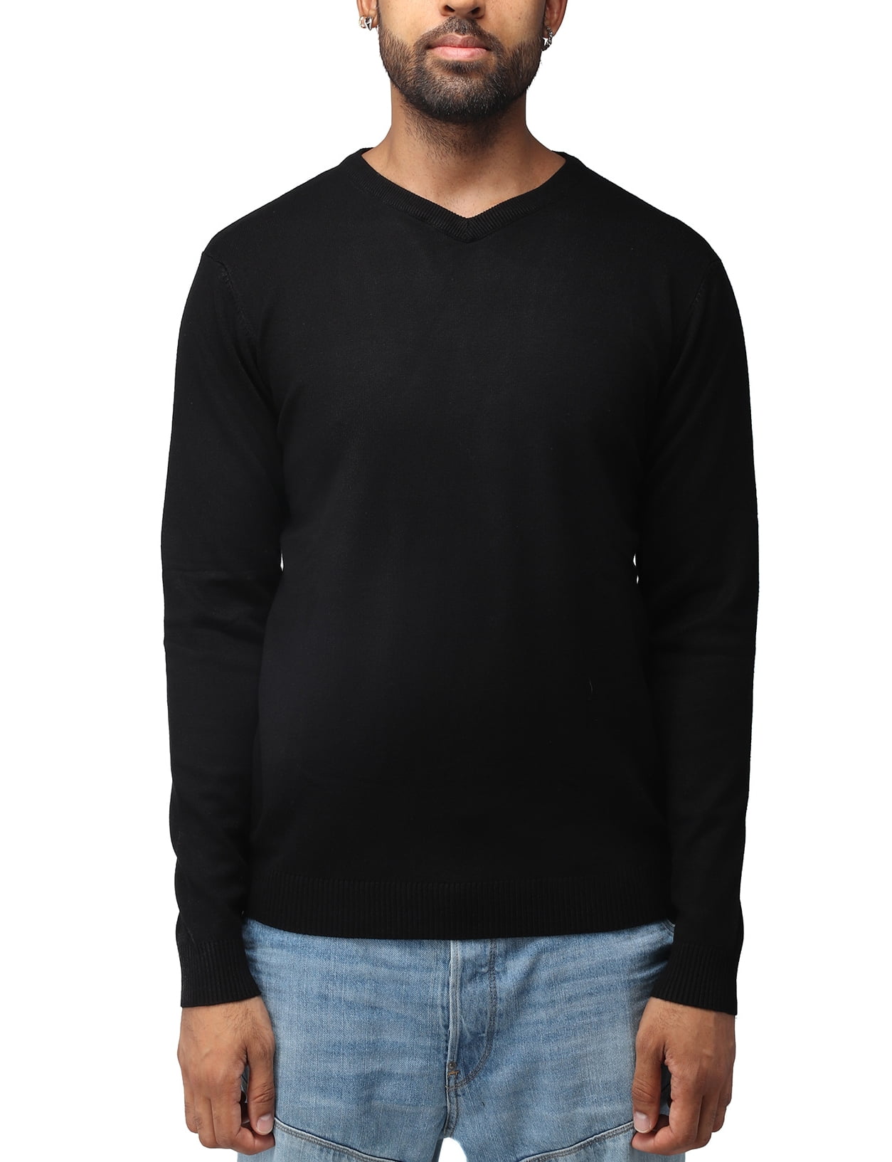 XRAY Men's VNeck Sweater, Soft Slim Fit Middleweight Pullover Sweatshirt, Size S3XL