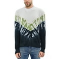 thumbnail image 1 of XRAY Pullover Crewneck Cotton Tie Dye Knit Sweater, Sweatshirt for Men, Women, Couple, Black/Green/White - Arrow Stripe, Small, 1 of 3