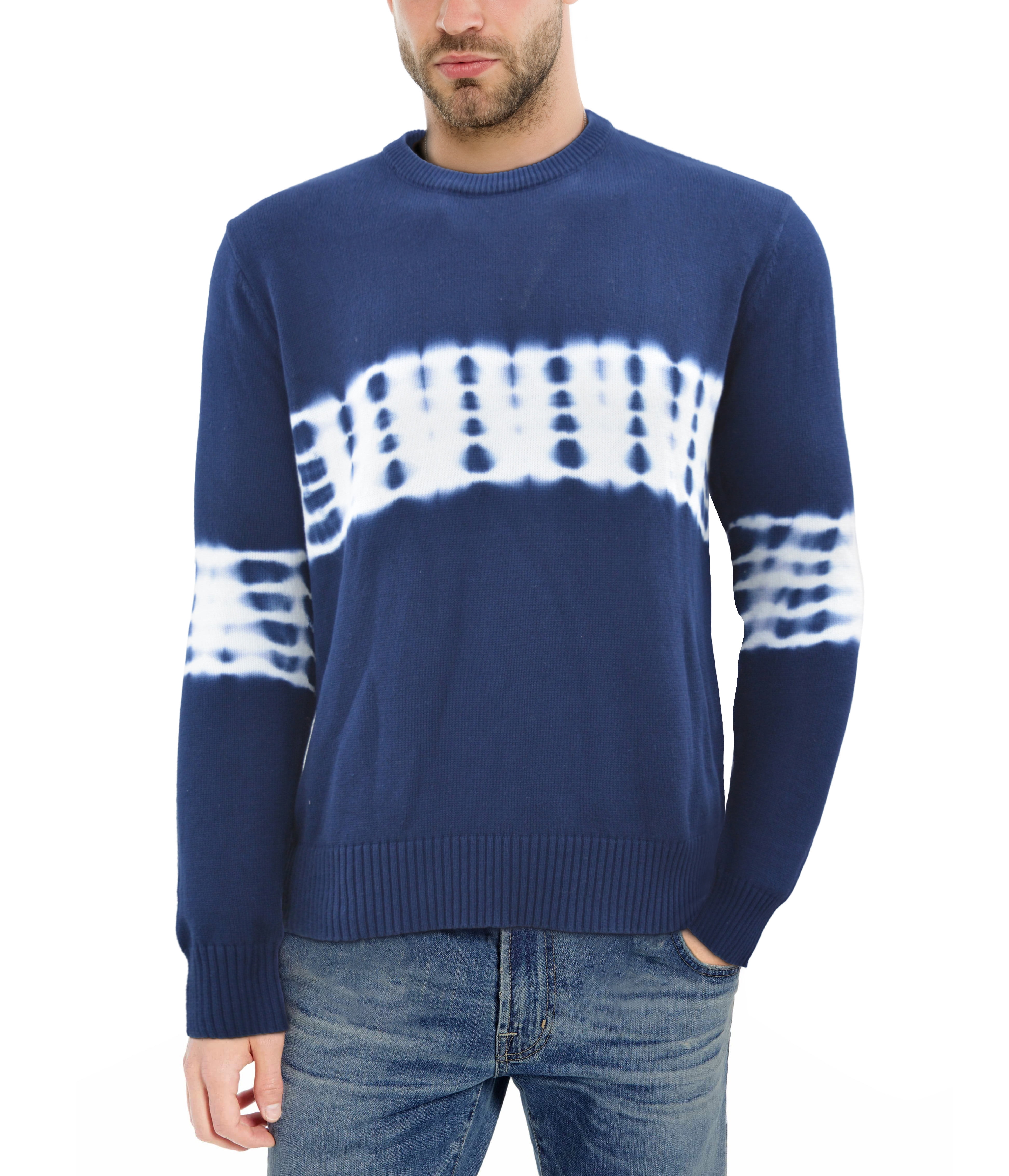 XRAY Pullover Crewneck Cotton Tie Dye Knit Sweater Sweatshirt for