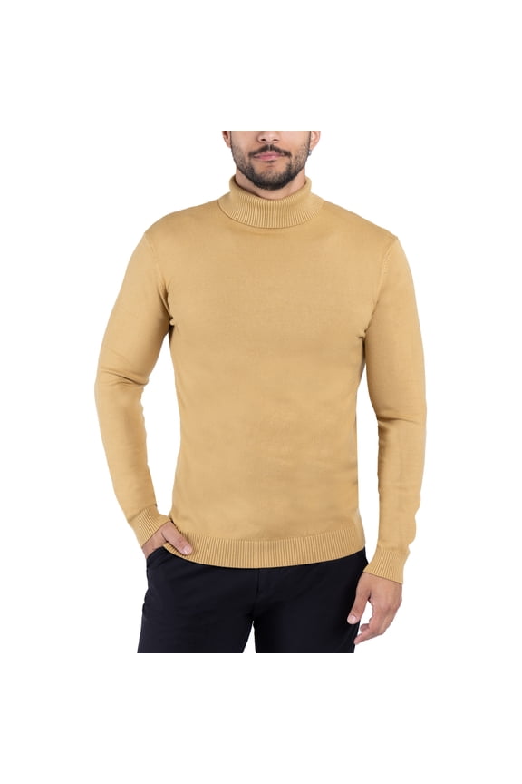 JEANS Mens Turtleneck Sweater Pullover, Copper, 2XL