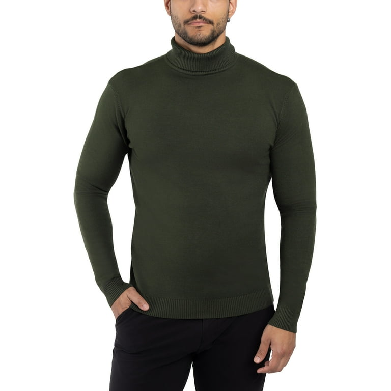 X RAY JEANS Mens Turtleneck Sweater Pullover Olive XL