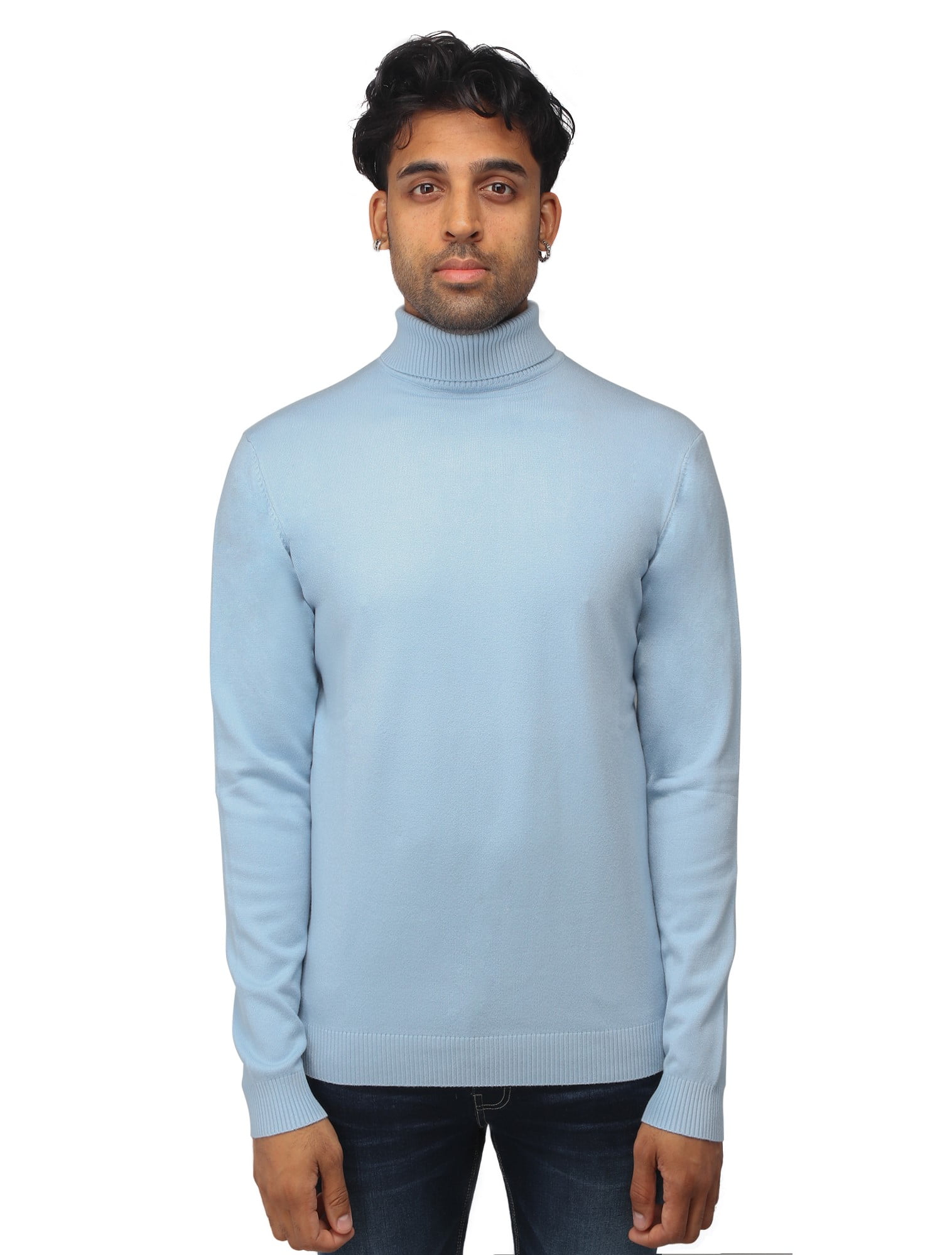 Light blue turtleneck sweater mens online
