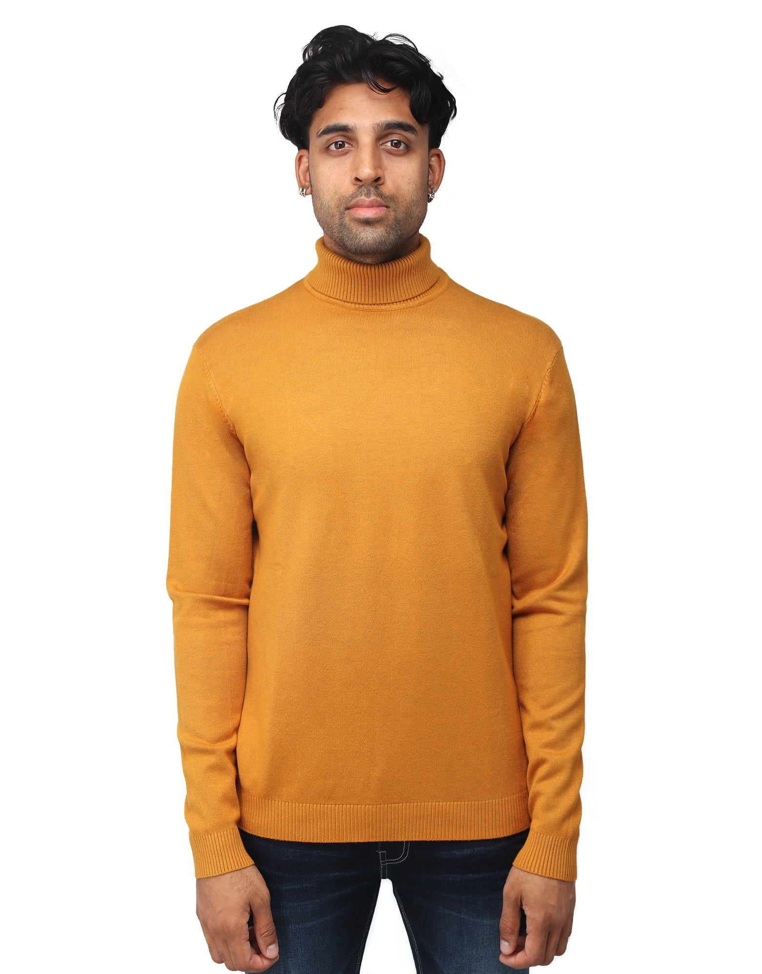 XRAY Turtleneck Sweater for Men, Slim Fit Pullover with Roll Collar, Mustard,  Size XX-Large - Walmart.com