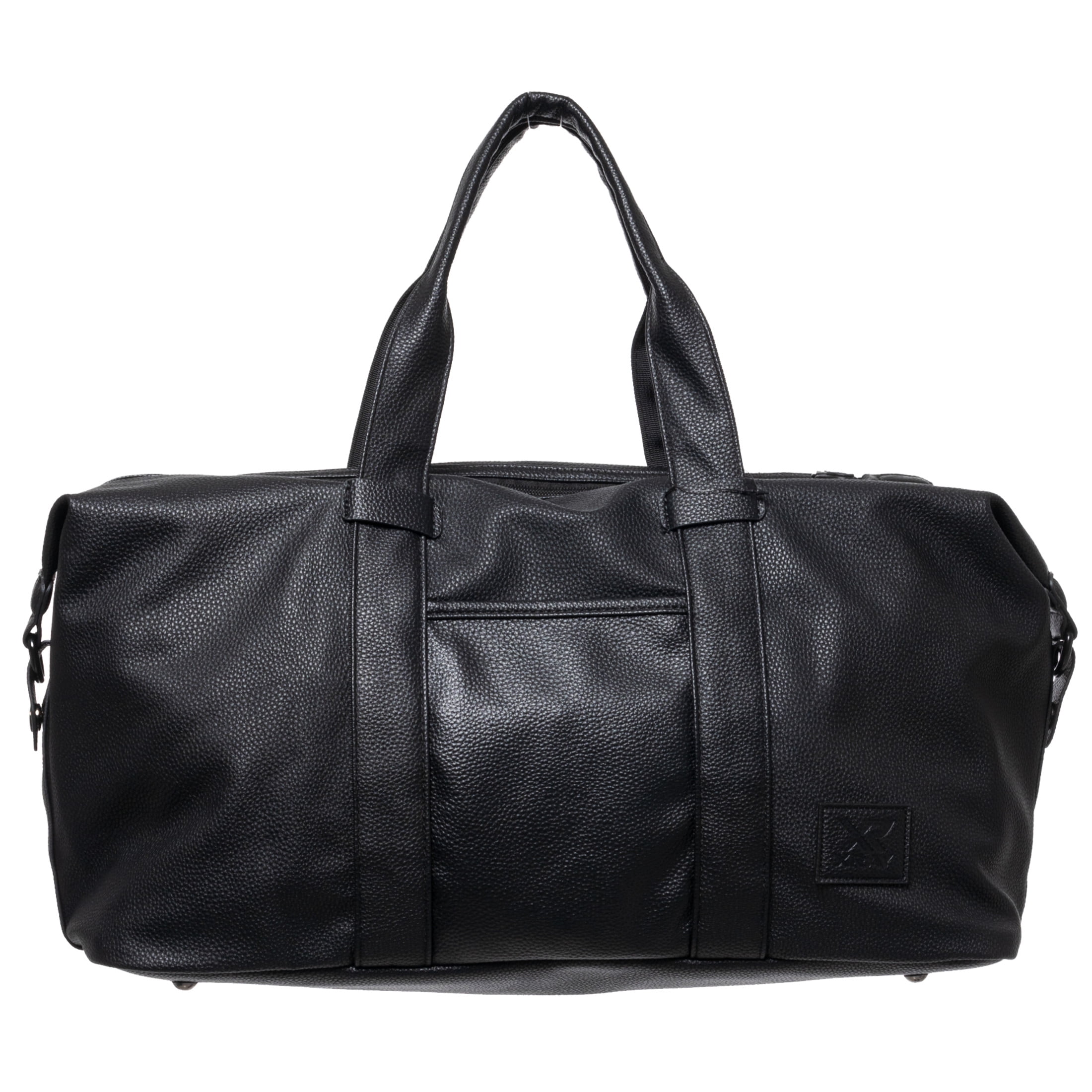 X RAY JEANS Mens Pebbled Faux Leather Travel Duffel Bag, Black, OS