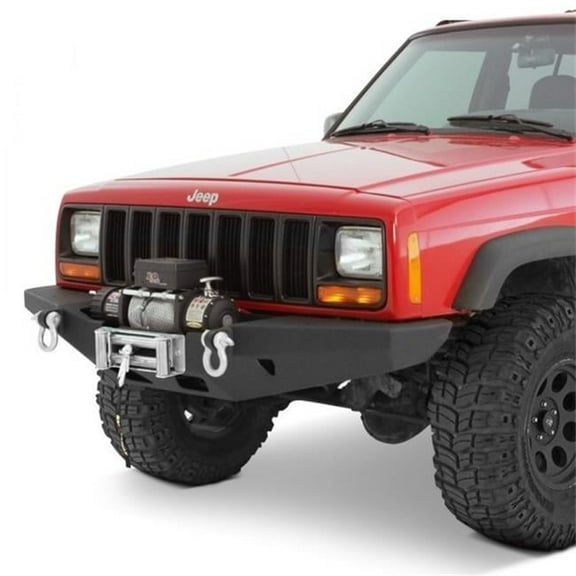 XRC Full Width Matte Black Front Winch HD Bumper for 1984-2001 Jeep Cherokee