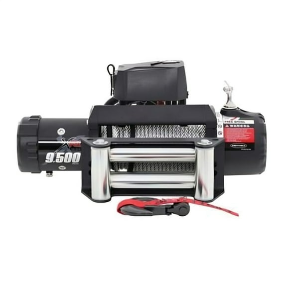 XRC Gen2 Winch | 4-Way Roller Fairlead | Automatic In-Drum Brake | 9,500 Pounds Rated Single-Line Pull | Wire Rope Cable Type | IP67 Rating | Waterproof | With Steel Cable