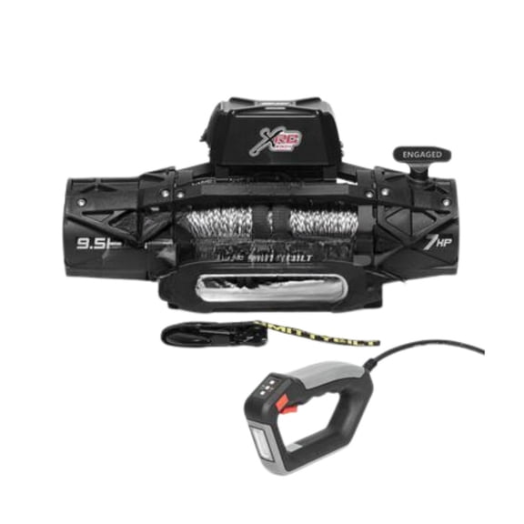 XRC Gen3 Comp Series Winch | 9,500 Pounds Rated Line Pull | With Synthetic Cable | High-Viz Clutch Lever | Customizable/Detachable Body Armor | Daytime Running Light | 3-Stage Planetary Gear System