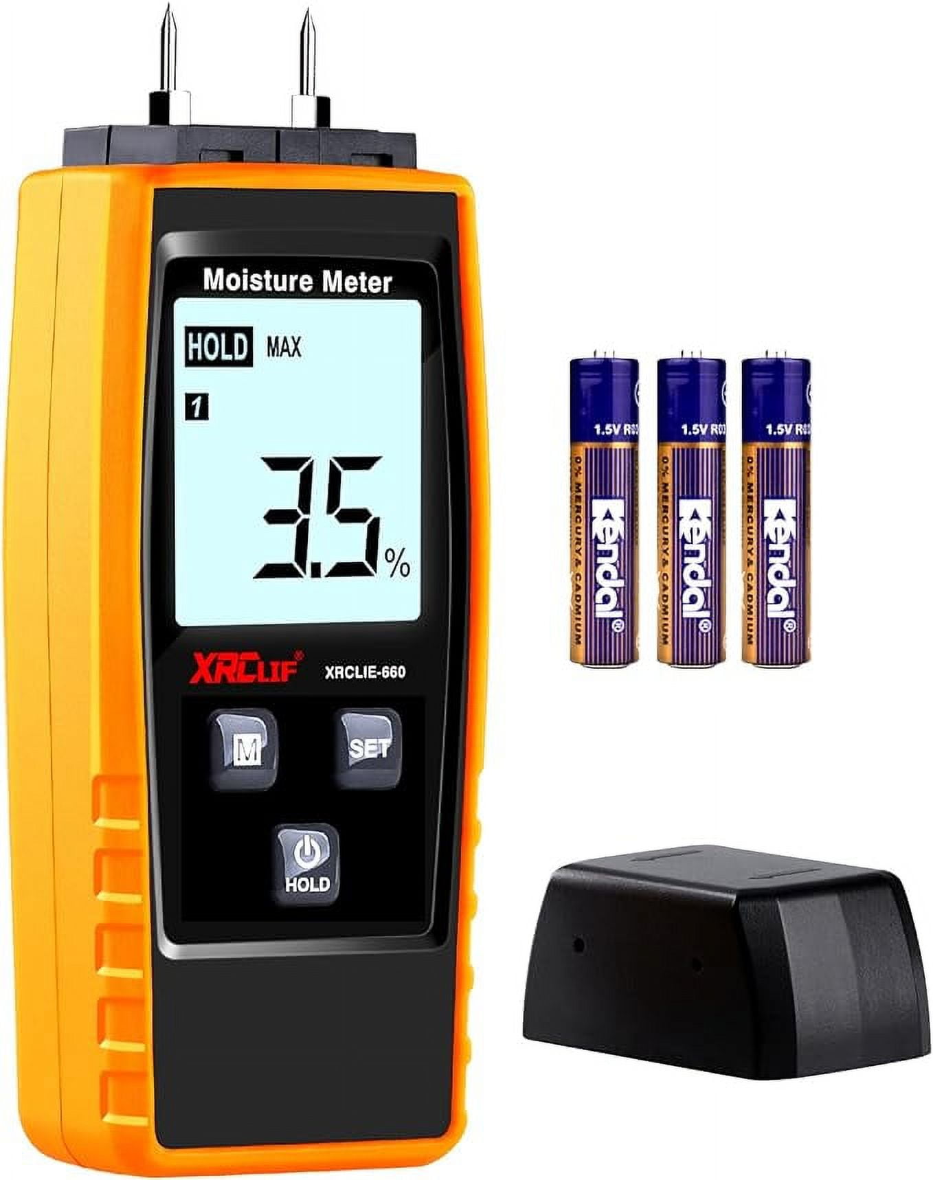 XRCLIF Wood Moisture Meter Digital Moisture Meter for Wallls/Firewood/Lumber/Mortar, Handheld
