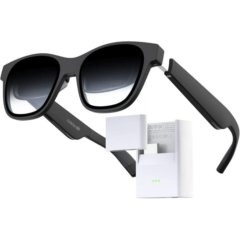XREAL Air AR Glasses with XREAL Adapter, Massive 201 Micro-OLED Virtual  Theater, Black