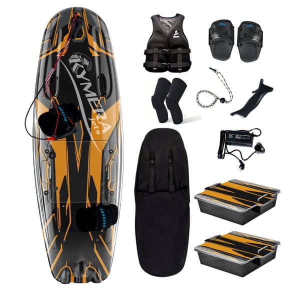 XRELIATECH Carbon Fiber High-Speed Electric Surfboard 15 kW Water Jet Surf Board,Max-Speed 55 KM/h,330Ibs Load Capacity, Battery Life 60-120 Min,IP67 Waterproof, Hydrofoil Board for Adult