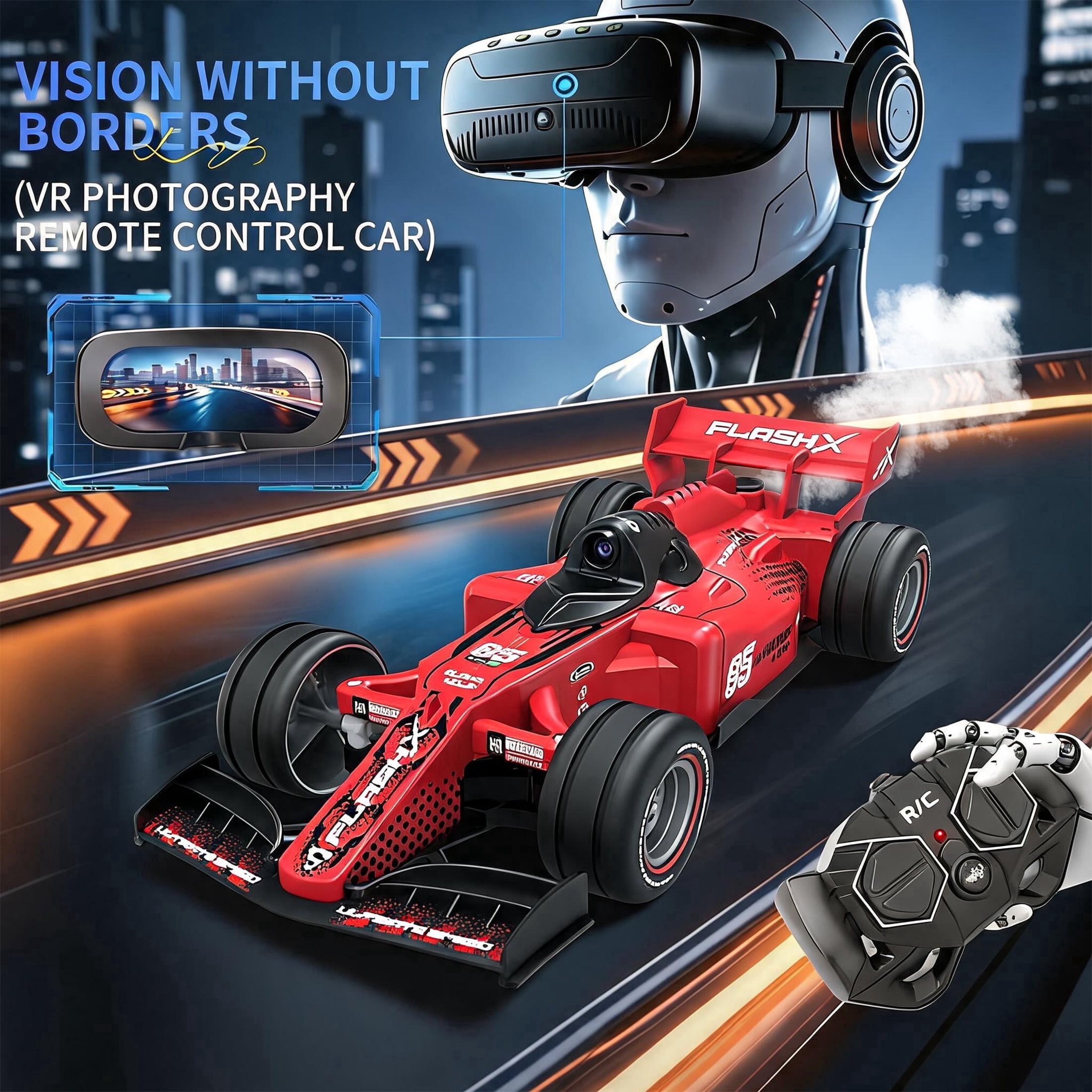 XRELIATECH FPV Remote Control F1 Race Car with HD Camera, Simulated ...