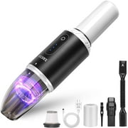 XREXS Handheld Vacuum Cordless, Portable Hand Held Car Vacuum Cleaner with High Power, Rechargeable Mini Vacuum for Home Office Pet Hair Cleaning, 8000Pa Strong Suction, Lightweight and Quick Charge