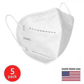 XRGO KN95 Mask 5 Pack Supreme and comfortable KN95 PFF2 Mask Respirator with 5-Layer and Ear Loops