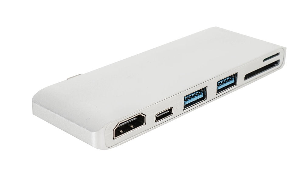 XRGO XTC1HUB 6-port USB Type C Hub for 13"/15" Macbook Pro 2016-2019 - 6 inputs include: 1 x HDMI 4K HD, 2 x USB 3.0, 1 x USB Type-C, 1 x microSD, and 1 x SD card input