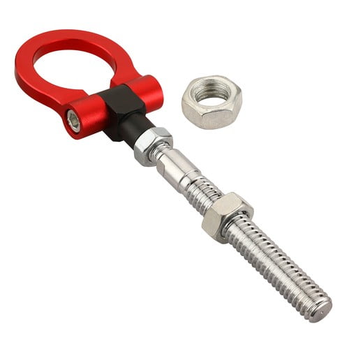 XRMXF Heavy Duty Anodized Folding Red Front Tow Hooks Track Racing Towing Kits Compitable for 2014-2025 Chevrolet C7 & C8 Corvette GM ,2006-2009 Cadillac XLR