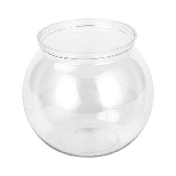XROMTBEM Plastic Fish Bowls Round Aquarium Transparent Fish Keeper Fishbowl One-piece Construction Shatterproof Starter Kit