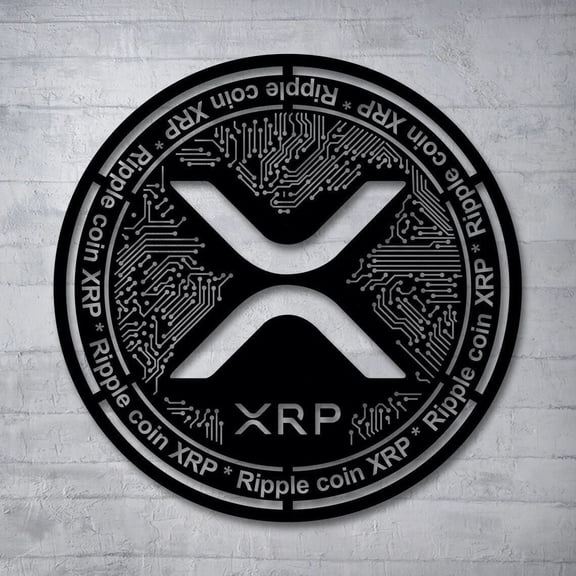 XRP Coin, Metal Wall Art, Crypto Coin, Office Metal Wall Art 39x39"